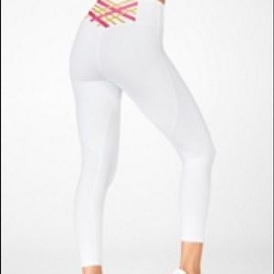 Fabletics White Multicolor Kessler leggings Medium